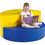 Sitzelement, Welle-Halbrund, 60x60 cm (B/T), Höhe 60 cm, 